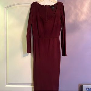 Michelin Pitt La Femme En Noir Marilyn Wiggle Oxblood Sz SMALL Goth Witch